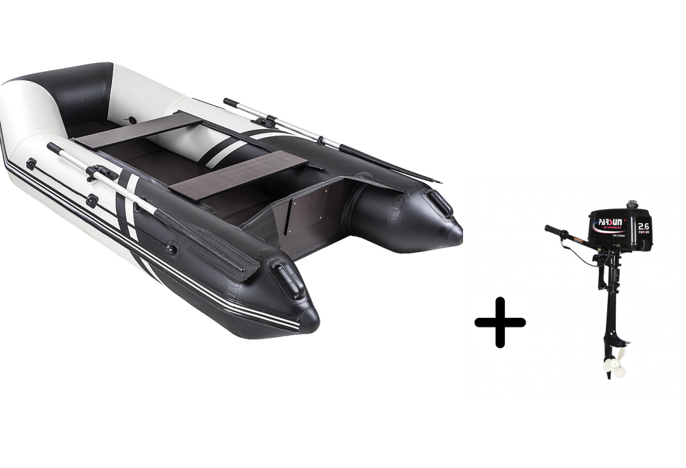 Броня-280 белый-черный + PARSUN T 2.6 BMS (комплект лодка + мотор)