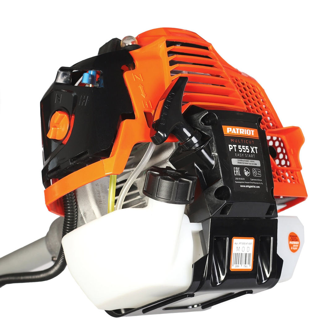 Мотокоса бенз PATRIOT PT 555 (1+1), 52сс, 3.0л.с, жест. вал, U-рук, катушка Comfort+3Т(250106230)