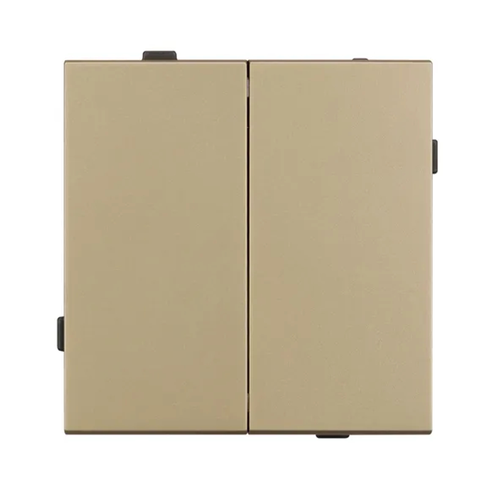 Механизм выключателя двухклавишный проходной SWT-TENDO-MKP2-SFPL-GD (230V, 10A) (Arlight, -) 054554