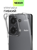 Чехол BROSCORP для Poco M6 Pro (арт.XM-PM6PRO(4G)-HARD-TPU-TRANSPARENT )