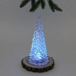 Сувенир с подсветкой «Кристальная ёлочка» 9,3*23 см (на батарейках 3 AAA)