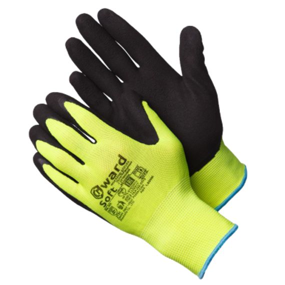 Перчатки Gward Soft нейлоновые со вспененным латексным покрытием