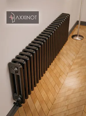 Axxinot Sentir 3040 - трехтрубный трубчатый радиатор высотой 400 мм, нижнее подключение с термовентилем