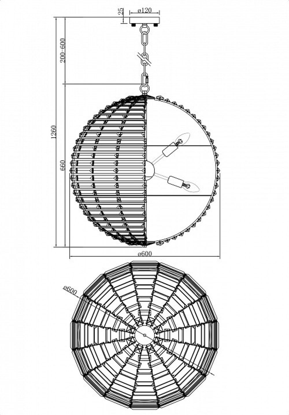 Подвесной светильник Maytoni Palla MOD092PL-08CH