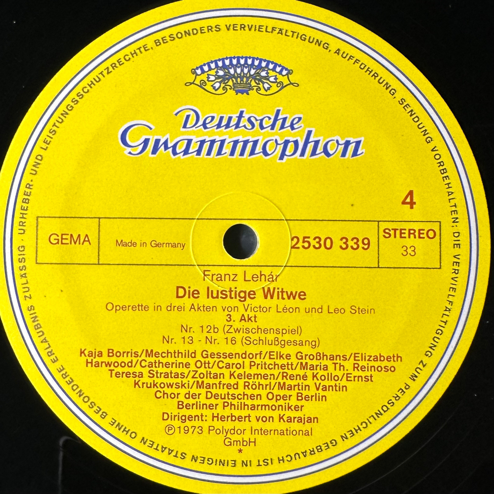 Легар - Веселая вдова 2LP (Германия 1973г.)
