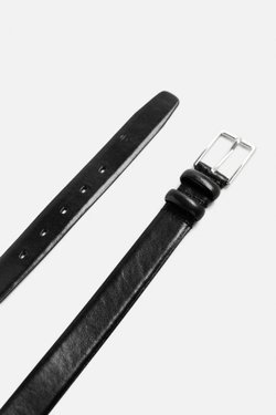 ZARA ЭЛЕГАНТНЫЙ КОЖАНЫЙ РЕМЕНЬ, ЧЕРНЫЙ