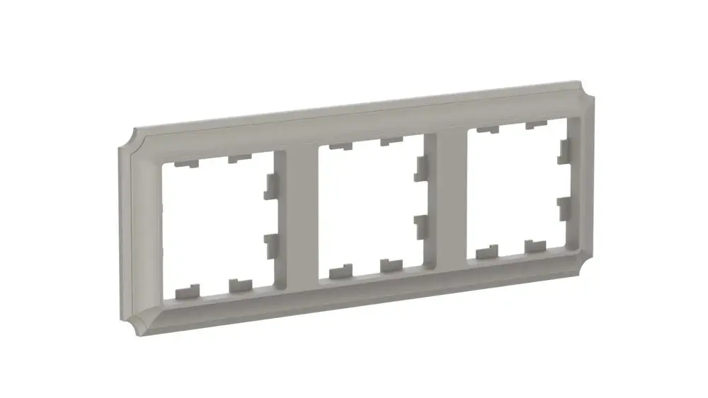 ATLASDESIGN ANTIQUE 3-постовая РАМКА, универсальная, ШАМПАНЬ