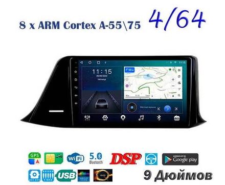 Topway TS10 4+32GB 8 ядер для Toyota C-HR 2016-2020