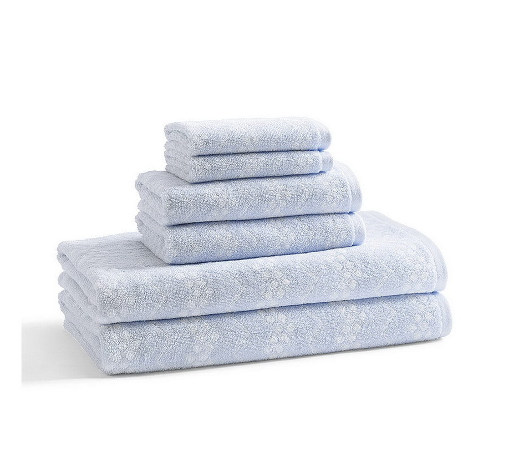 Полотенце 71x41 Kassatex Wavy Whisper Blue США-Китай