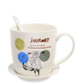 GAEM Art MUG-203/4 Кружка с ложкой «Мое путешествие»