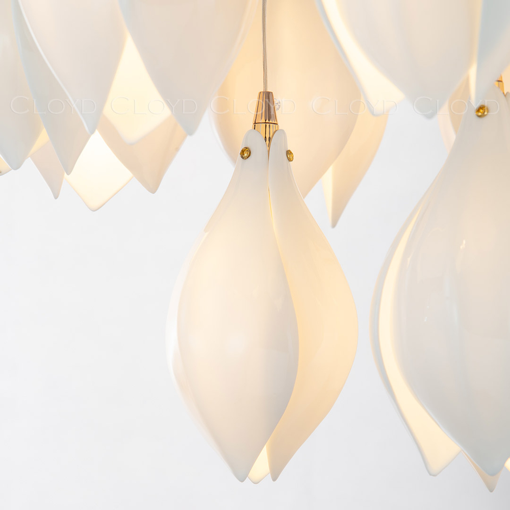 Люстра Cloyd MANGRA C12 / Ø53 см - керамика - белый (арт.10363)