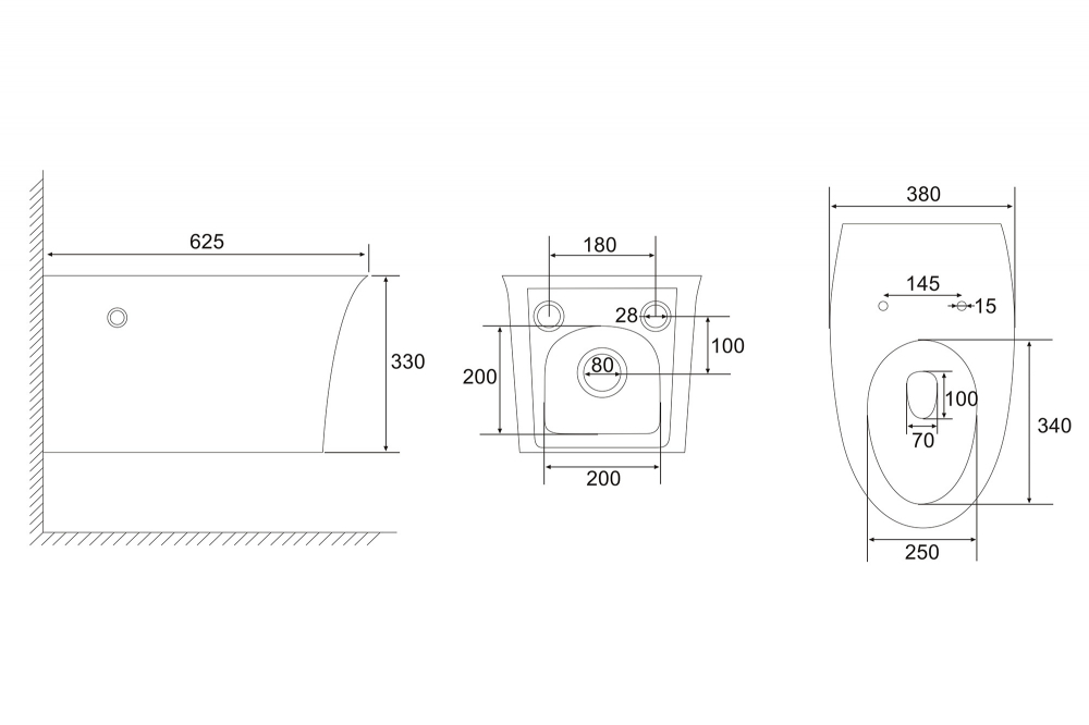 Унитаз ABBER Bequem AC1124P подвесной белый с импульсным смывом