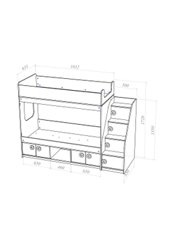 Кровать Ассоль Свет.дерево/Графит