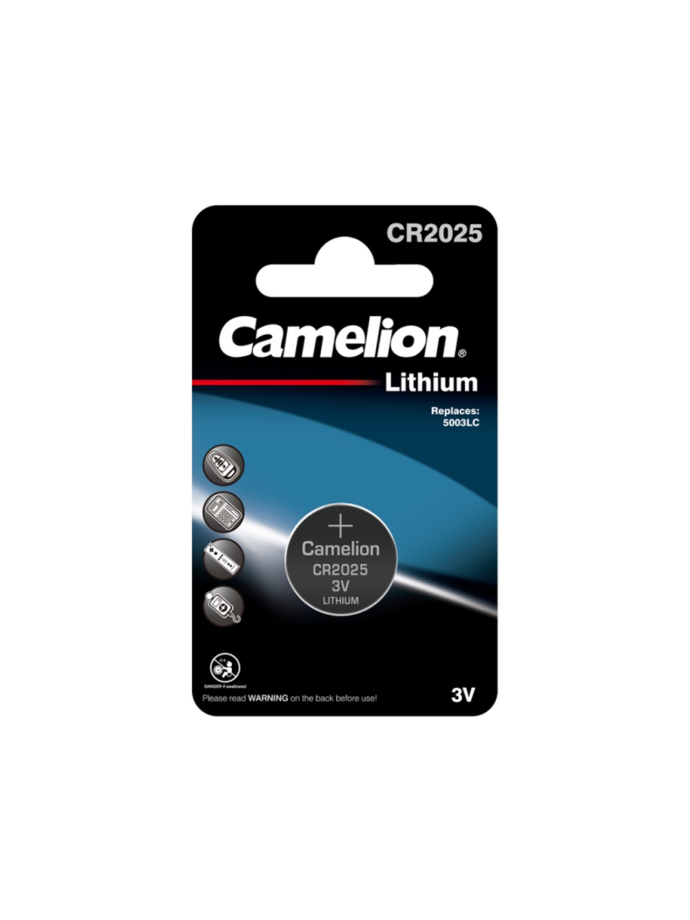Элемент питания литиевый CR2025 BL-1 (блист.1шт) Camelion 3067