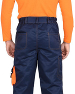 Брюки Темно-синие с оранжевым