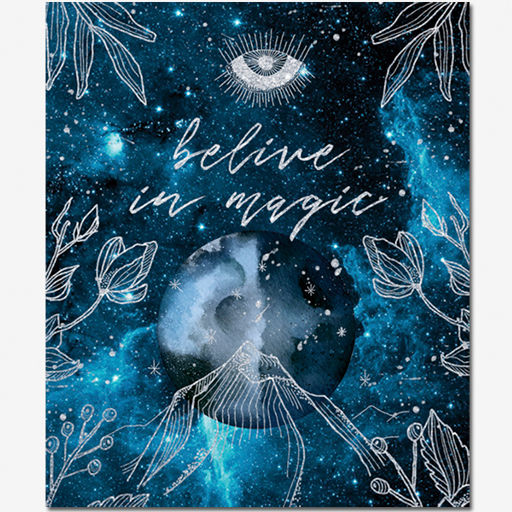 Тетрадь общая 48 листов на скрепке "Лунная мистерия"