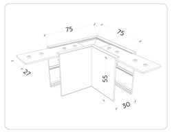 Ambrella Коннектор угловой для накладного шинопровода Magnetic 220V Magnetic 220V GL1032