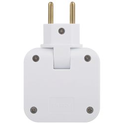 Разветвитель электрический ЭРА SPF-2-FL-USB поворотный на 2 розетки + 2USB 10А белый | Электротовары