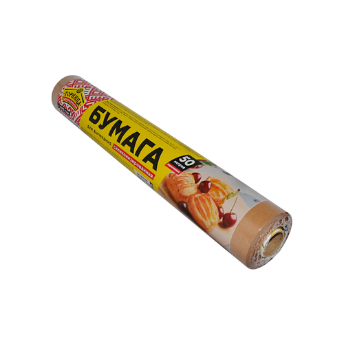 Бумага д/выпечки 38см 50м силикон корич ГОРНИЦА/12