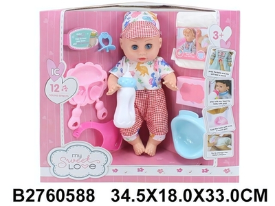 Пупс функциональный с аксесс., коробка ZL9920-1