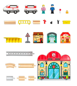 Детский игровой набор "Железнодорожная станция"