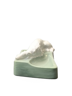 Фарфоровая монетница/мелочница "Лежащая борзая" ДФЗ Вербилки