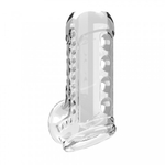 Насадка на пенис и мошонку с текстурной поверхностью Pretty love, прозрачная