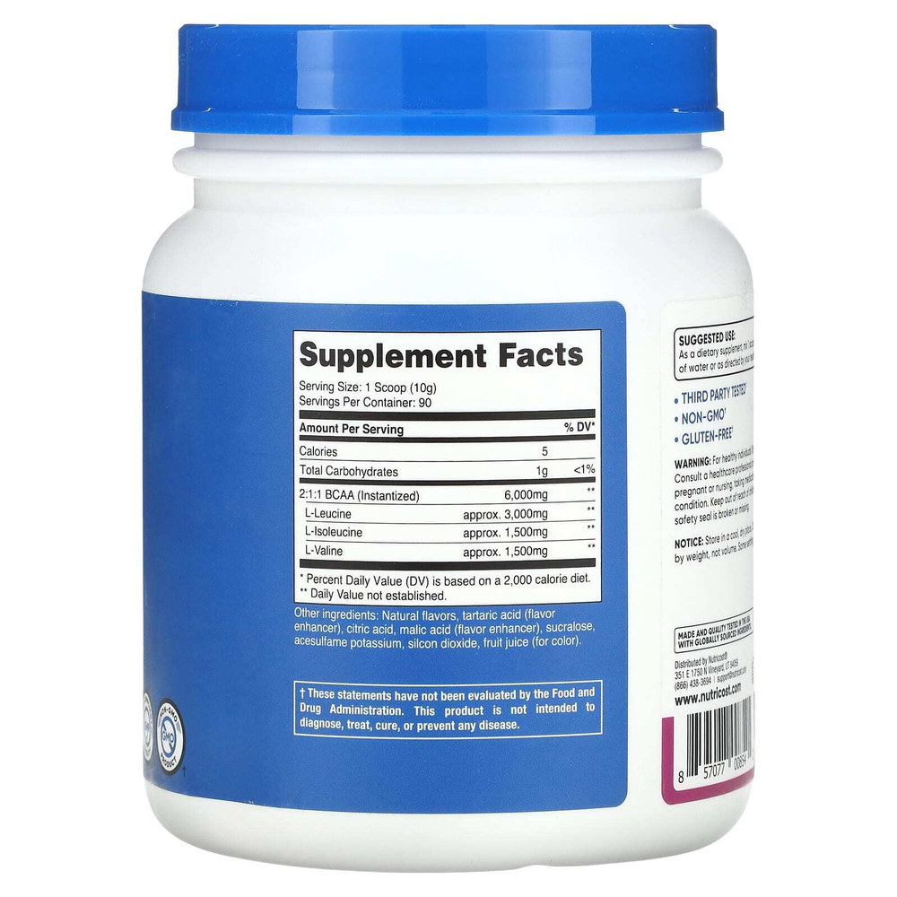 Nutricost, Performance, BCAA, со вкусом винограда, 900 г (2 фунта)