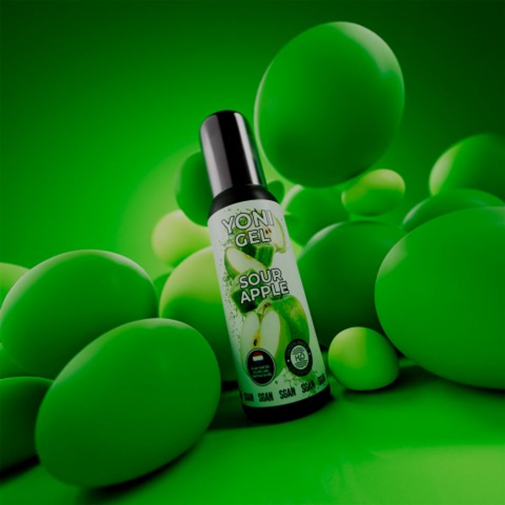 Лубрикант для орального секса SGAN Sensual со вкусом кислого яблока, 100 мл