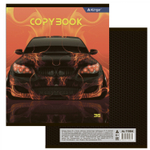 Тетрадь 36 л., А5, клетка, Alingar "Super car", скрепка, офсет, мелованный картон (стандарт), 5 дизайнов в пленке т/у