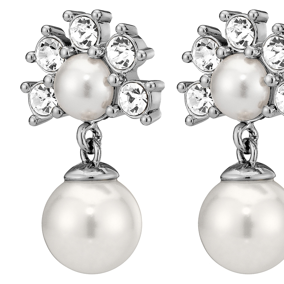 Серьги Dyrberg Kern VERONICA SS CRYSTAL /WHITE PEARL 450108