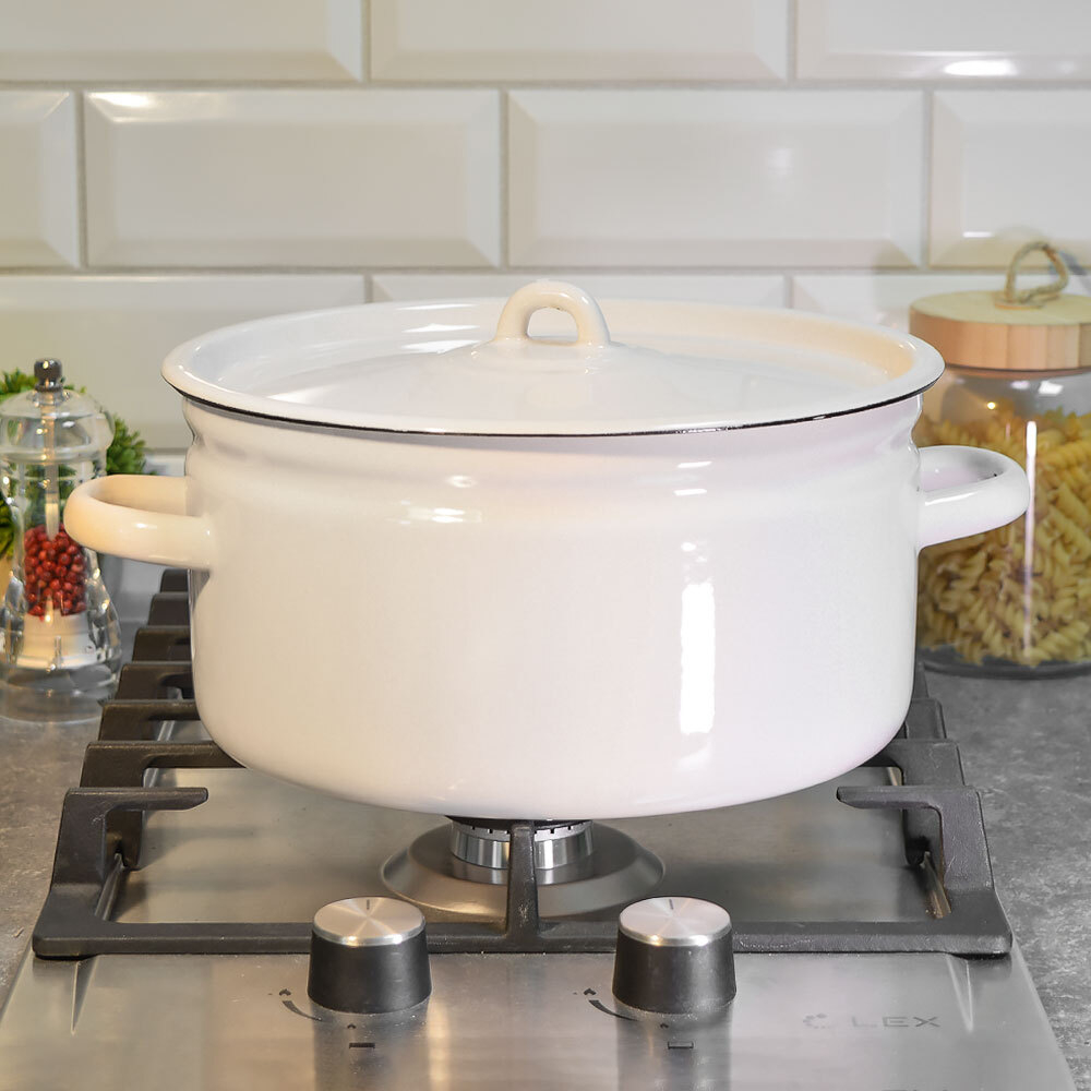 Кастрюля 5,5л Жемчужная