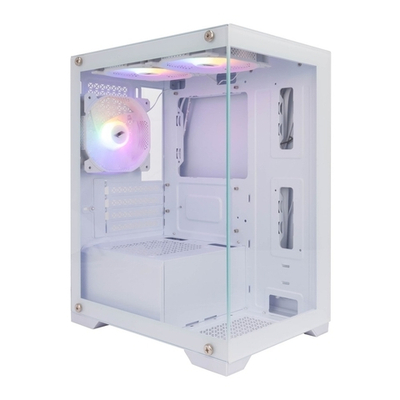 Корпус для компьютера 1STPLAYER MIKU Mi2 White / mATX / 3x120mm LED fans / Mi2-WH-3F1-W