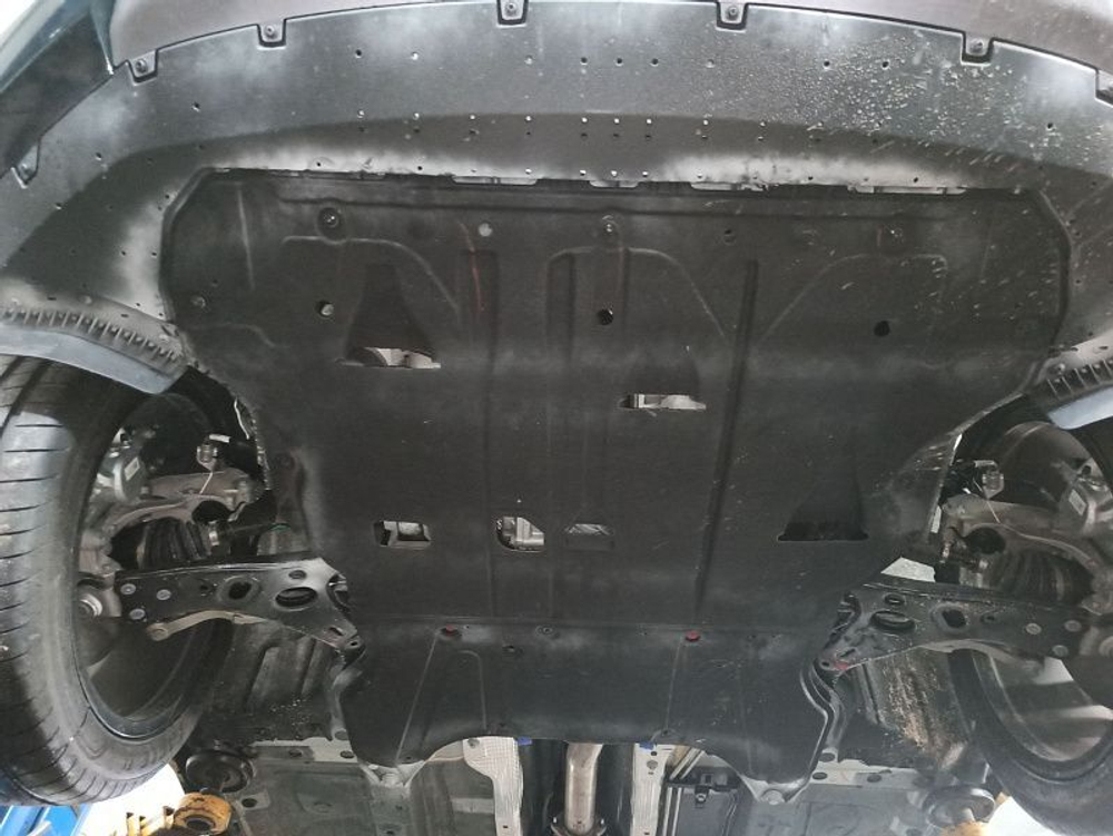 Защита картера двигателя, КПП (2 мм, сталь) для Geely Monjaro 2023- (V = 2.0 AT 4WD) Sheriff.28.5407
