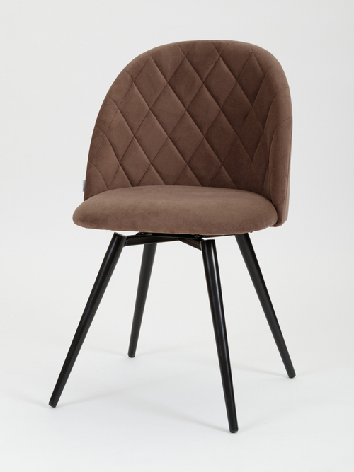 Стул MyFar Джозефина поворотный коричневый микровелюр (комплект 2 шт) MF1019-2