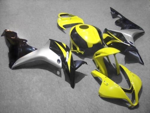 Комплект пластика для мотоцикла Honda CBR 600 RR 07-08 Желто-Черно-Серебрянный