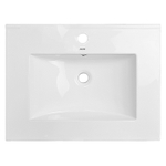 Комплект Тумба Loranto Santorini 60 610х460х810 напольная, с раковиной Leon, Белый Глянец (CS00086972)