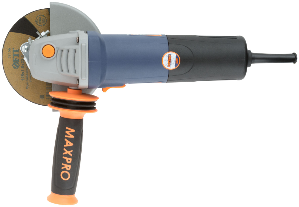 MAX-PRO Шлифмашина угловая 950 Вт, 3000-11000об/мин, быстрозажимной кожух 125мм, регулировка оборотов, антивибрационная ручка, дополнительные щетки, 2 85132