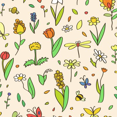 Весенние цветы на бежевом