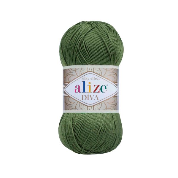 Пряжа Alize (Ализе) Diva / уп.5 мот. по 100 г, 350м, 079 базилик A