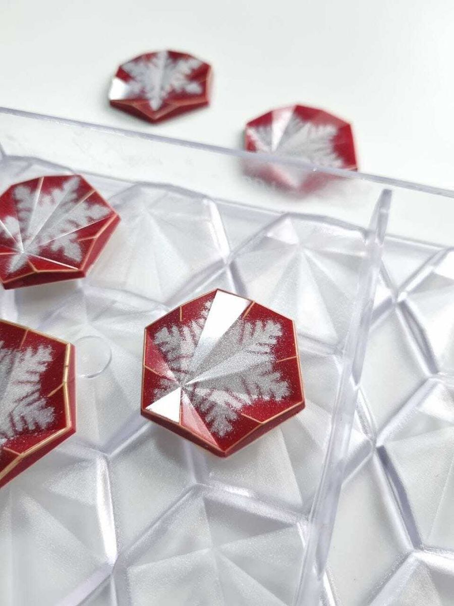 601 | Форма для шоколадных изделий "Медианты с гранями" (275*135мм)