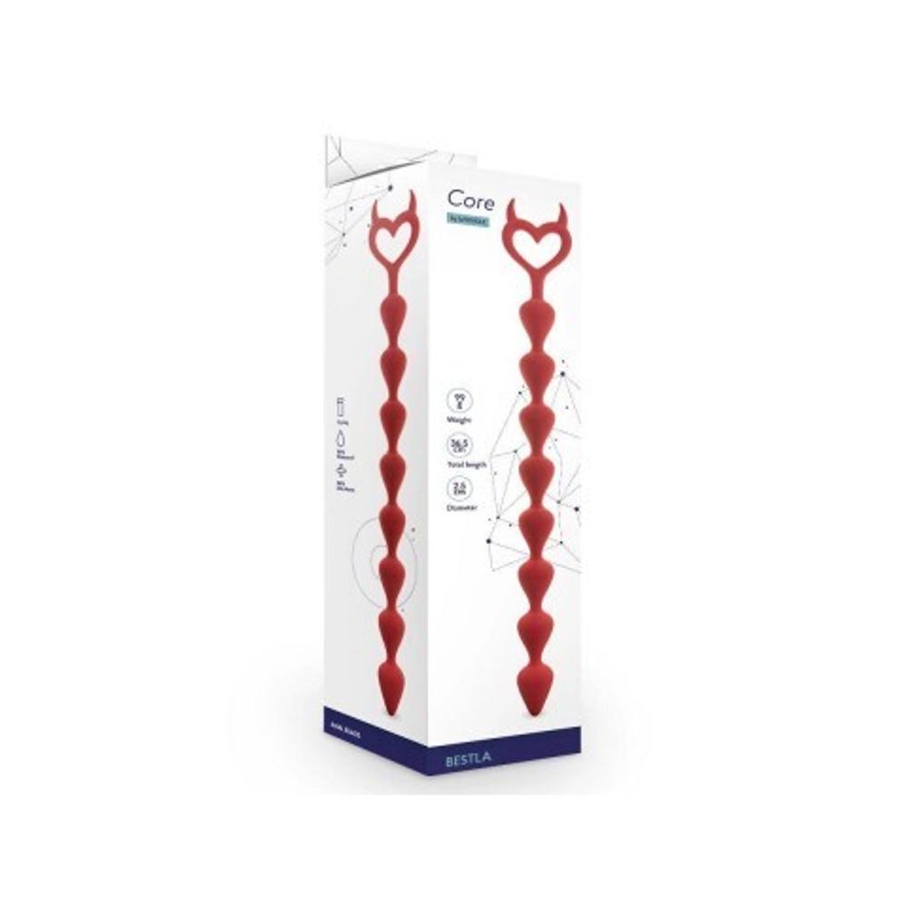 Анальные шарики Bestla, цвет бордовый