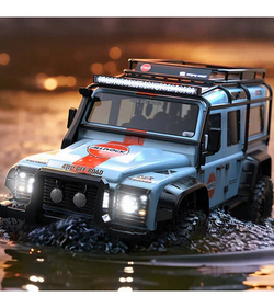 Радиоуправляемый краулер MJX Hyper Go H8H (голубой) Brushless 4WD 2.4G LED 1/8, без ЗУ и акб