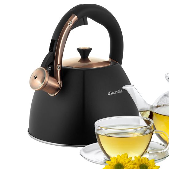 Чайник 3 л. из нержавеющей стали со свистком Kamille KM 0864