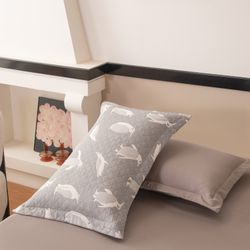 Комплект постельного белья с покрывалом Сатин Вуаль Авроры «Арктический сон»