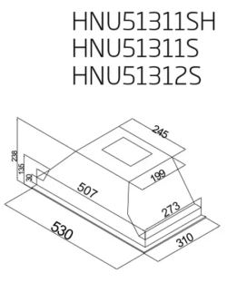Встраиваемая вытяжка Beko HNU51311SH