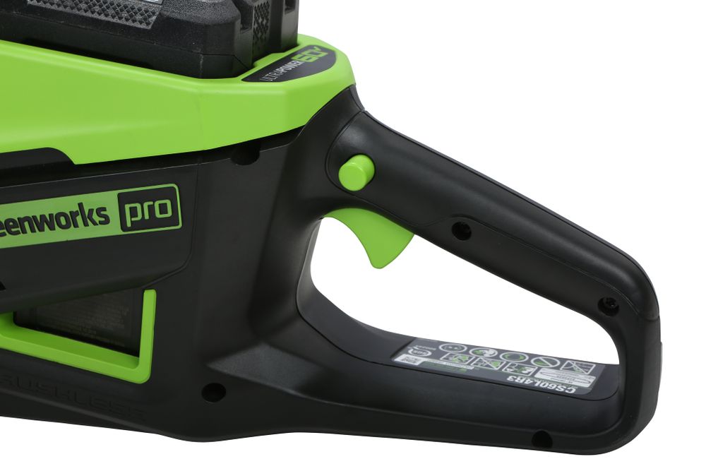 Цепная пила аккумуляторная Greenworks GD60CS25k5 Арт. 2008907UG, 60V, 40 см, бесщеточная, 2500 Вт, с 1хАКБ 5 Ач. и ЗУ