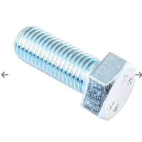 Болт DIN933 М 5х16 с гайкой DIN934 (белый цинк 10 шт) 560440