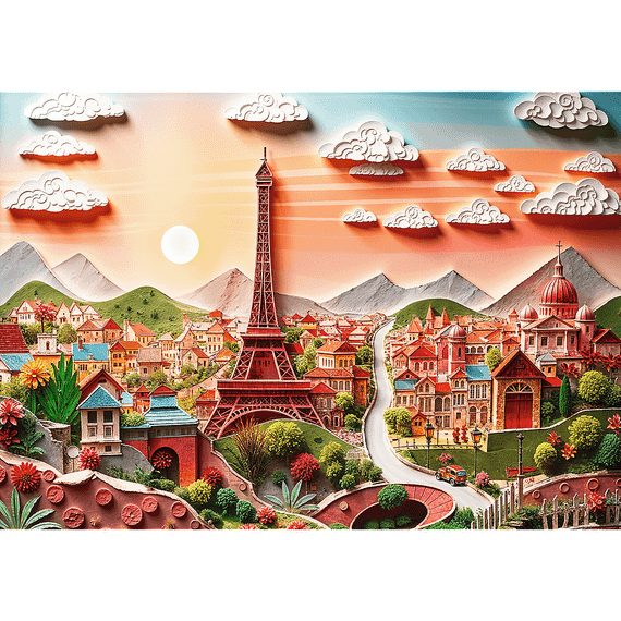 Pazl / Пазлы / Puzzles - "1000 40th anniversary Trefl" -  Paris