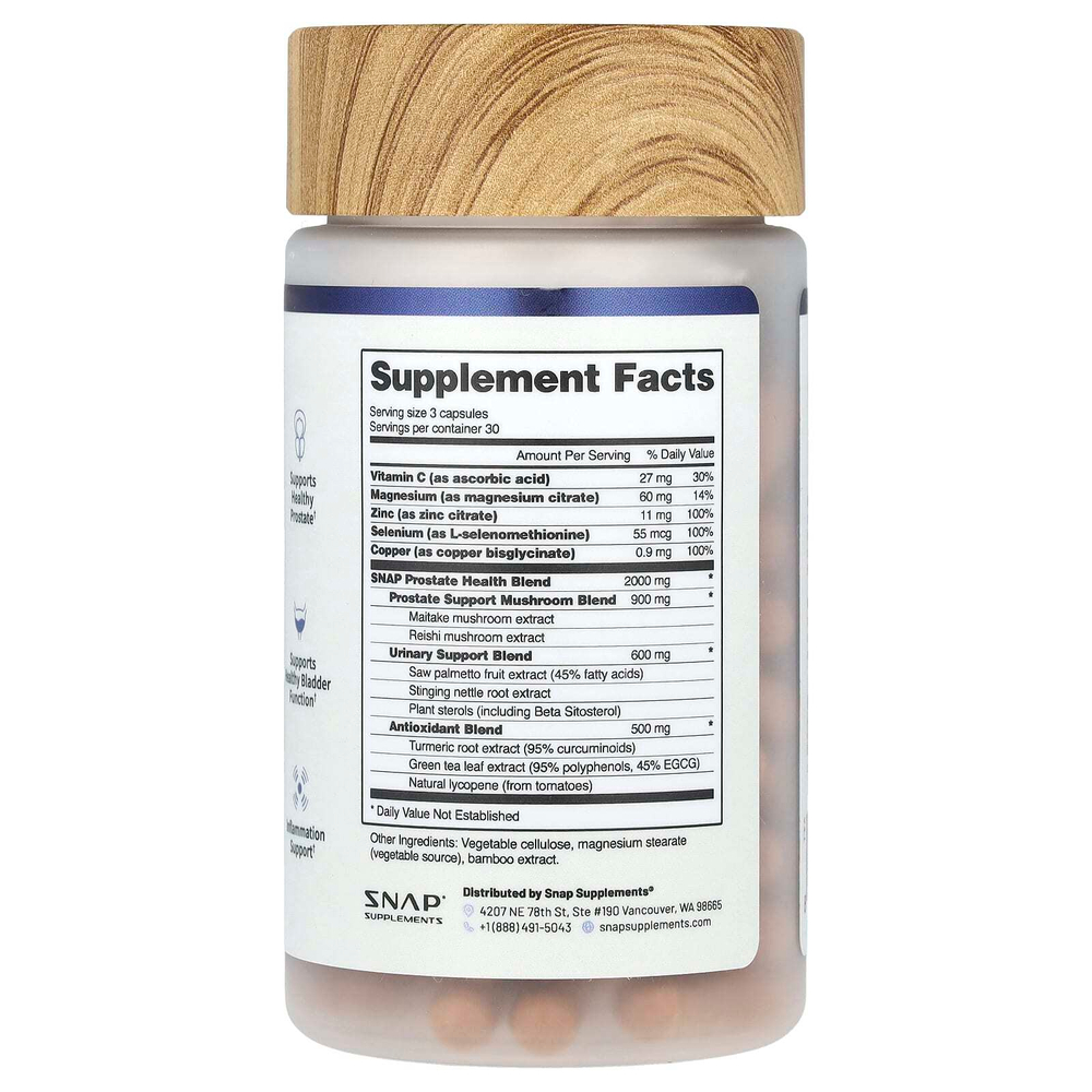 Snap Supplements, Здоровье простаты`` 90 капсул